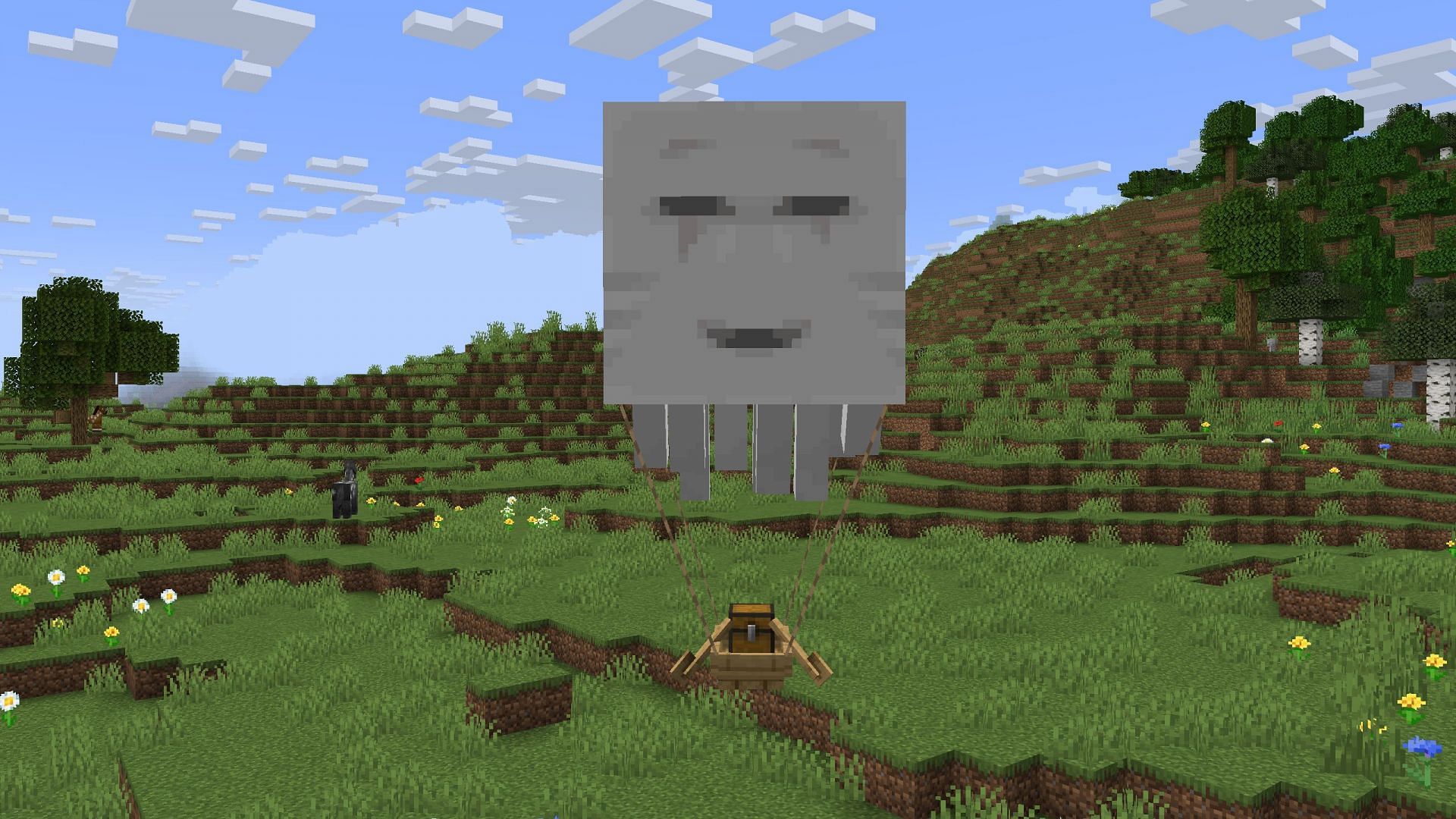 Happy ghast (Image via Sportskeeda Gaming || Mojang Studios)